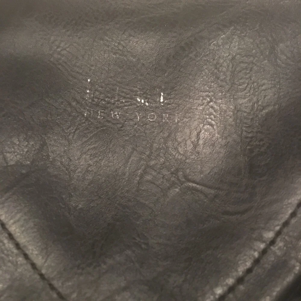 NICOLE MILLER Laura Crossbody Purse Black Faux Bag